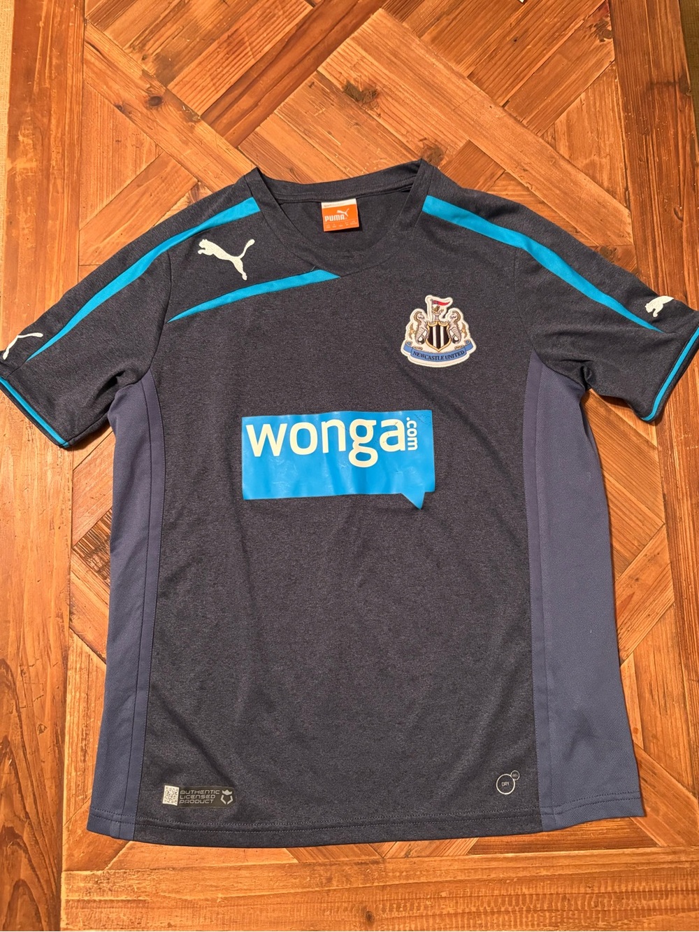 Puma Kids' Newcastle Navy & Teal Training Shirt Sz YXL